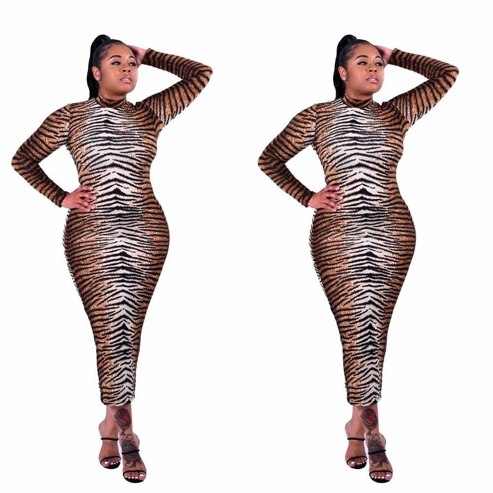Tiger print dress